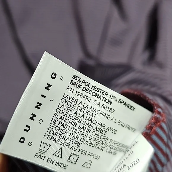 Dunning Purple Striped Golf‎ Polo Shirt Size Small New - Picture 5 of 6